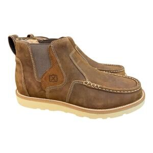Twisted X Chelsea Boot Wedge Sole Brown Men Size US 11